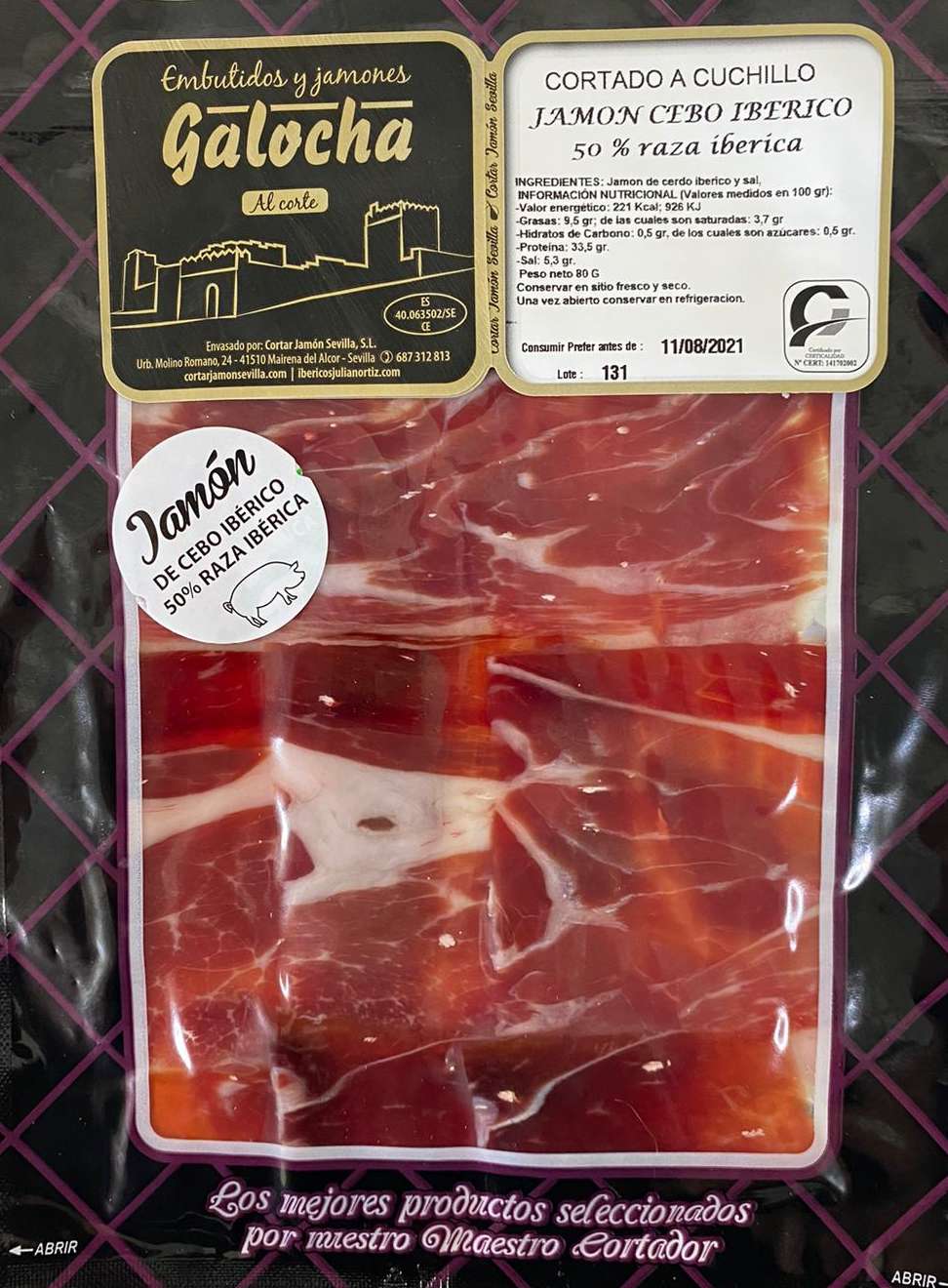 Jamón Cebo Ibérico