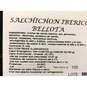 Salchichón Ibérico Extra 80 gr