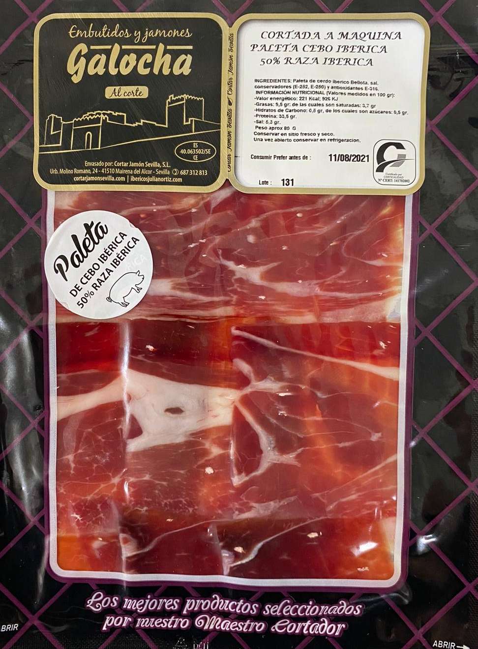 Paleta Cebo Ibérico