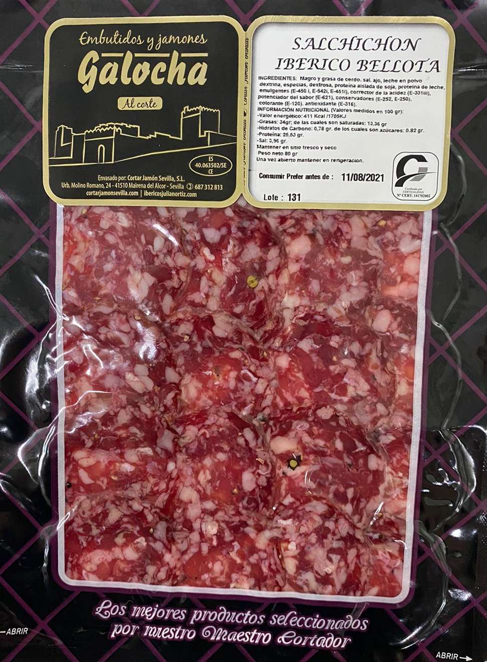 Salchichón Ibérico Bellota